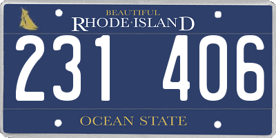 RI license plate 231406
