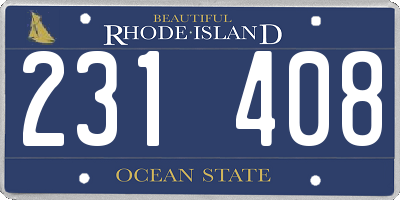 RI license plate 231408