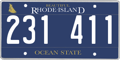 RI license plate 231411