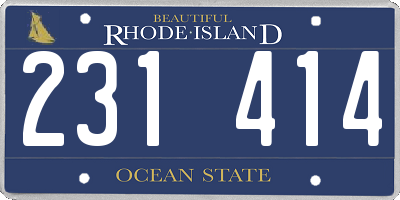 RI license plate 231414