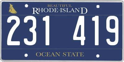 RI license plate 231419