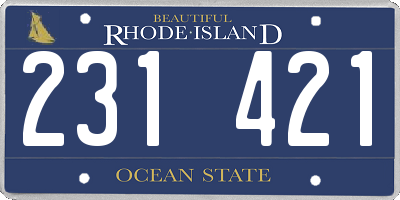 RI license plate 231421