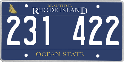 RI license plate 231422