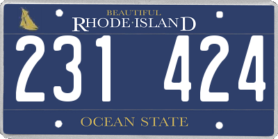 RI license plate 231424