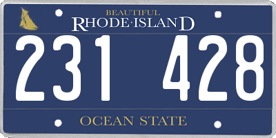 RI license plate 231428