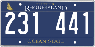 RI license plate 231441