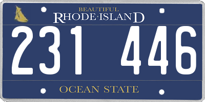 RI license plate 231446