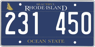 RI license plate 231450