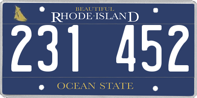 RI license plate 231452
