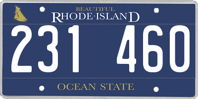 RI license plate 231460