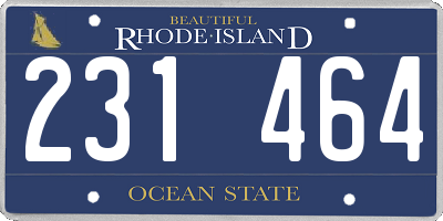 RI license plate 231464