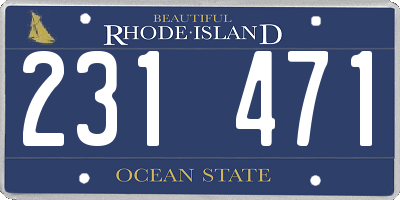 RI license plate 231471