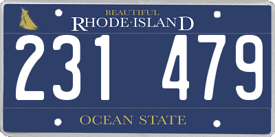 RI license plate 231479