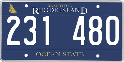 RI license plate 231480