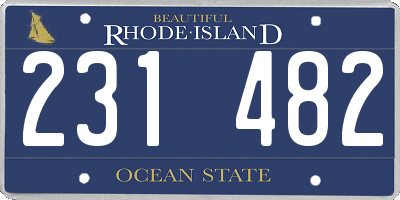 RI license plate 231482