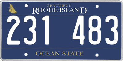 RI license plate 231483