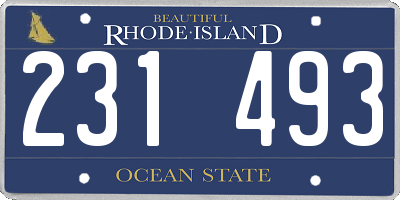 RI license plate 231493