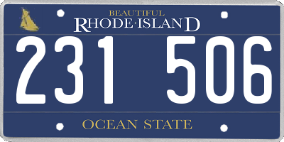 RI license plate 231506