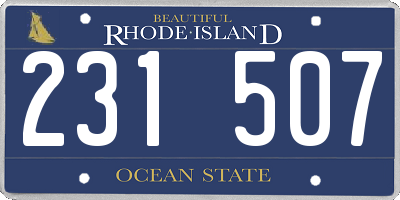 RI license plate 231507
