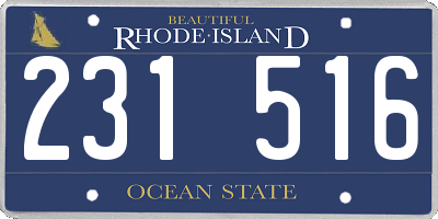 RI license plate 231516