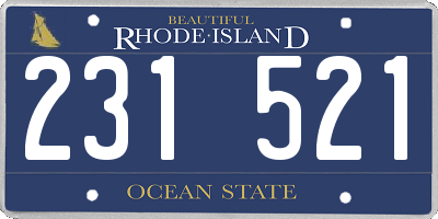 RI license plate 231521