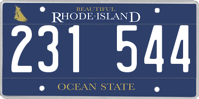 RI license plate 231544