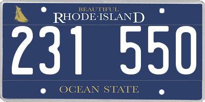 RI license plate 231550