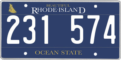 RI license plate 231574