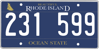 RI license plate 231599