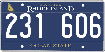RI license plate 231606