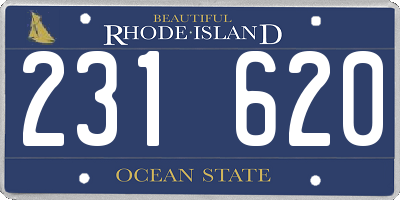 RI license plate 231620