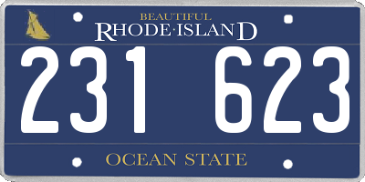 RI license plate 231623