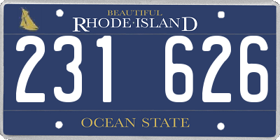 RI license plate 231626