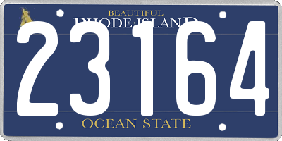 RI license plate 23164