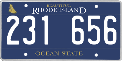 RI license plate 231656