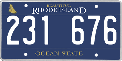 RI license plate 231676