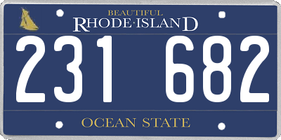 RI license plate 231682