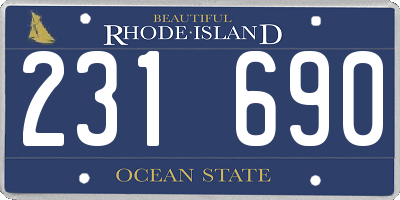 RI license plate 231690