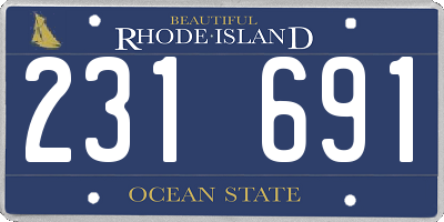 RI license plate 231691