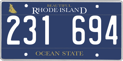 RI license plate 231694