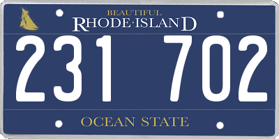 RI license plate 231702