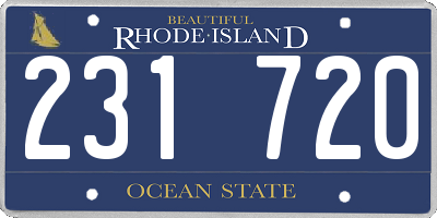 RI license plate 231720