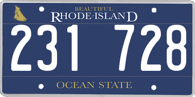 RI license plate 231728