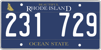 RI license plate 231729