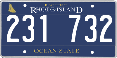 RI license plate 231732