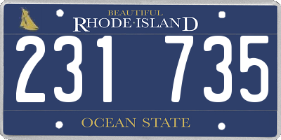 RI license plate 231735