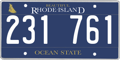 RI license plate 231761
