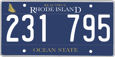 RI license plate 231795