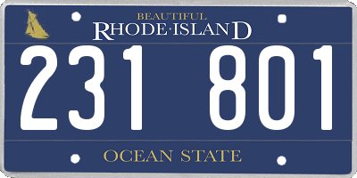 RI license plate 231801