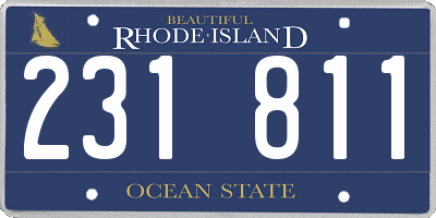 RI license plate 231811